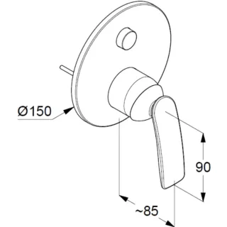 Смеситель для ванны Kludi Balance 527590575 хром